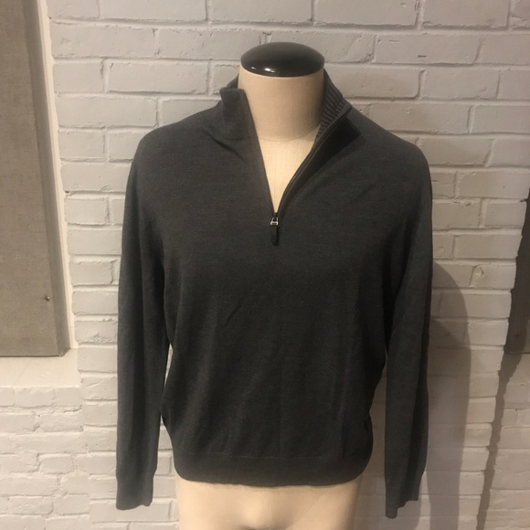 UNTUCKit Men’s Merino Quarter Zip Sweater - Picture 2 of 4